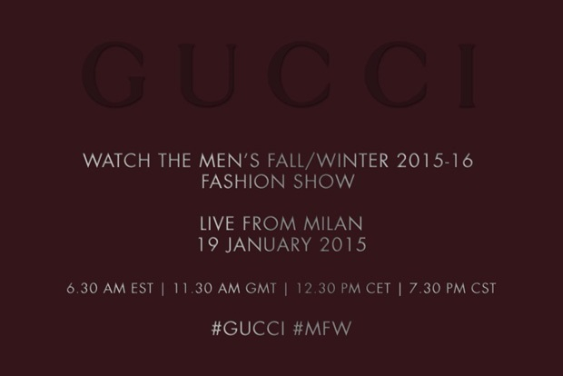 Gucci Sonbahar / Kış 2015 Canlı Yayın