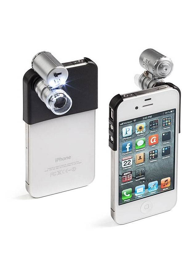 iPhone'a mini mikroskop