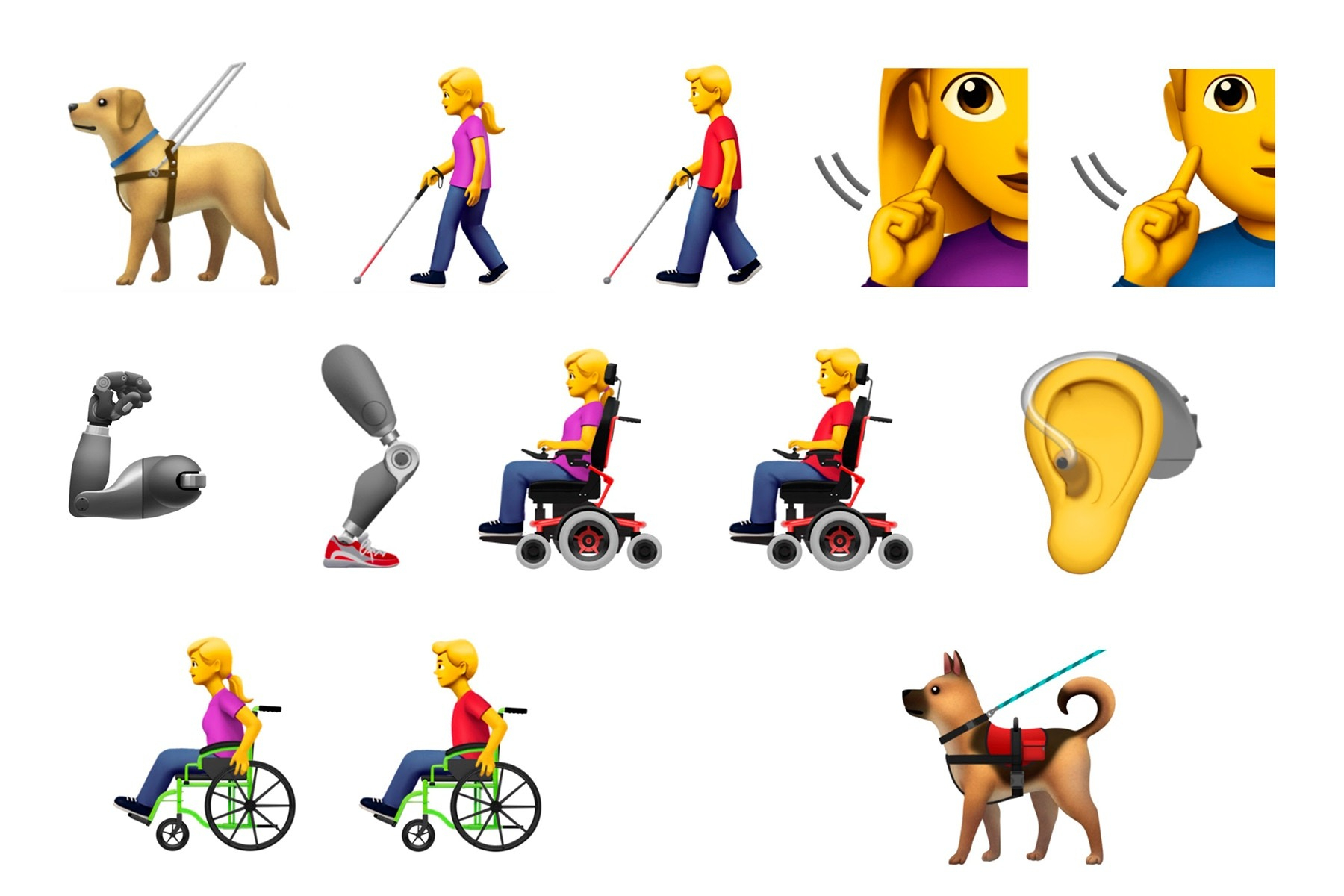 Apple’ın engelsiz emojileri